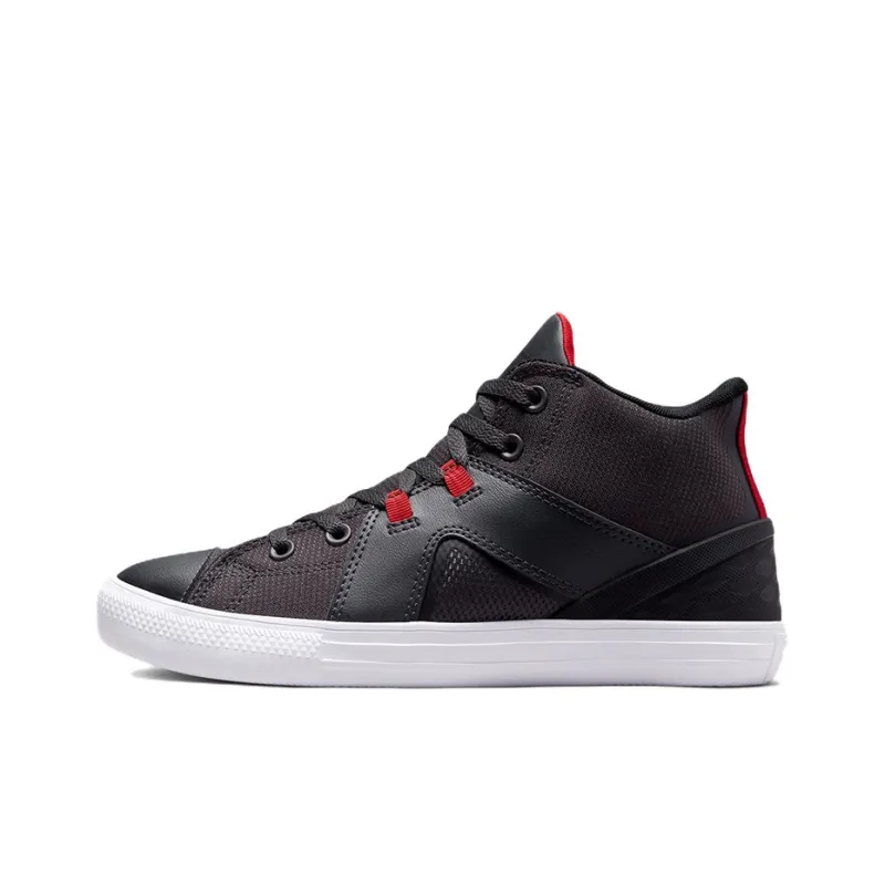 Converse Chuck Taylor All Star Flux Ultra Wear-Resistant Mid-Top Canvas Shoes Unisex Black Red-0