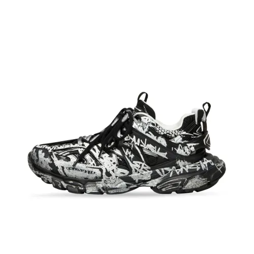 Balenciaga Track Graffiti Black White