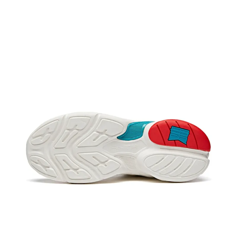 Anta All Over Victory Shock Absorbers With Slip Resistant Features Low Top Chunky Sneakers Men's White Blue-4