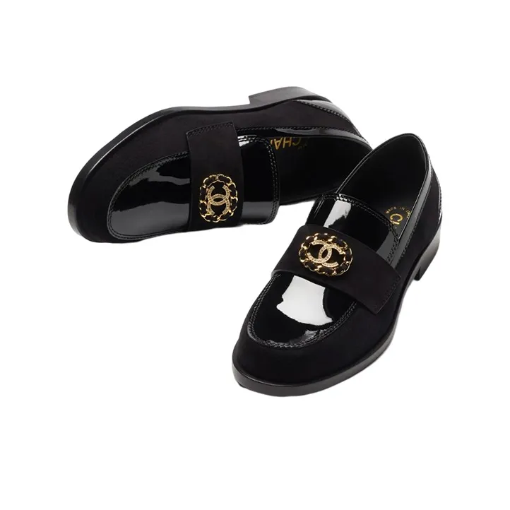 CHANEL Flat Shoes Casual Shoes Women's Black-3