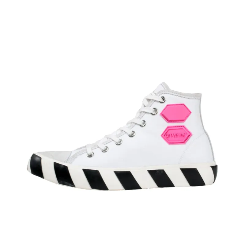 OFF WHITE Vulcanized Hi Top White Fuchsia-0