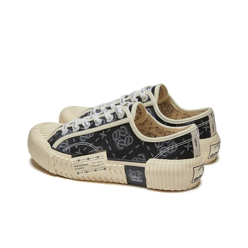 Excelsior Canvas Shoes Unisex Low Top Black White-2