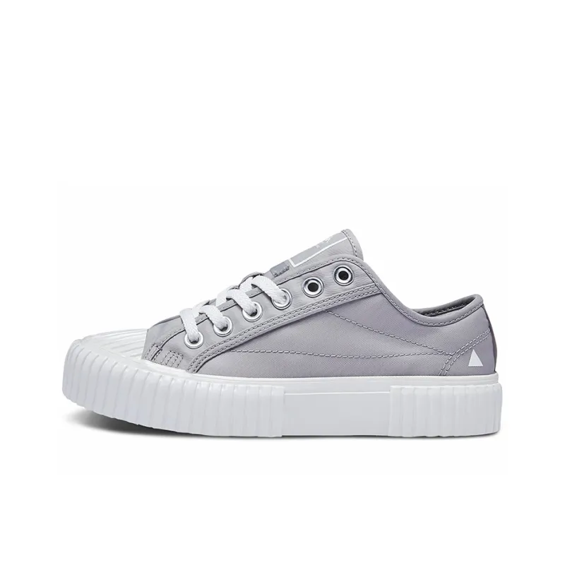 NPC x Kappa Anti-Slip Wear-Resistant Low-Top Canvas Shoes Unisex Gray White-0