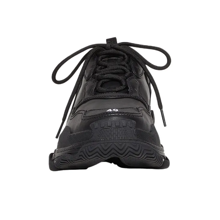 Balenciaga Triple S Synthetic Leather Triple Black Women's-2