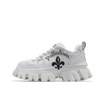 Palladium Paladin, Tire Shoes Anti Slip Wear Resistant Low Top Vintage Chunky Sneakers Women's Black White