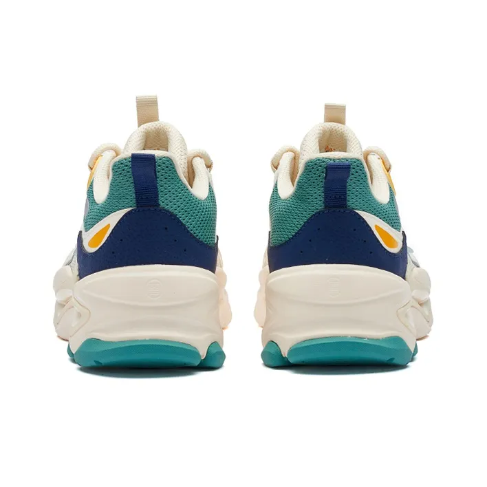 361° Chunky Sneakers Women's Low Top Beige/Cyan-3