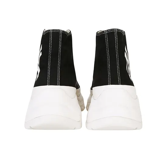 MLB Chunky High Canvas Shoes Unisex High Top Black-3