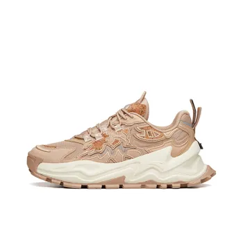 Anta Cushioned Slip Resistant Abrasion Resistant Low Top Chunky Sneakers Men's Dusty Pink
