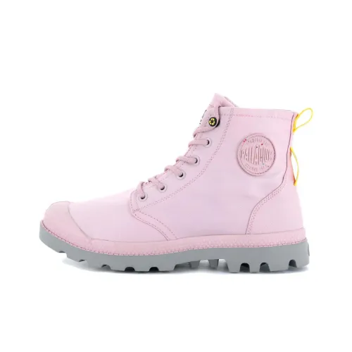Palladium Pampa Rcycl Wp 2 Wear-resistant And Waterproof High-Top Canvas Shoes Unisex Pink