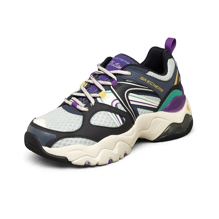 Skechers D'Lites Low Top Daddy Shoes Blue/Purple Women's-1
