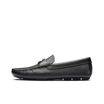 PRADA Saffiano Men's Casual Shoes Men Low Top Black