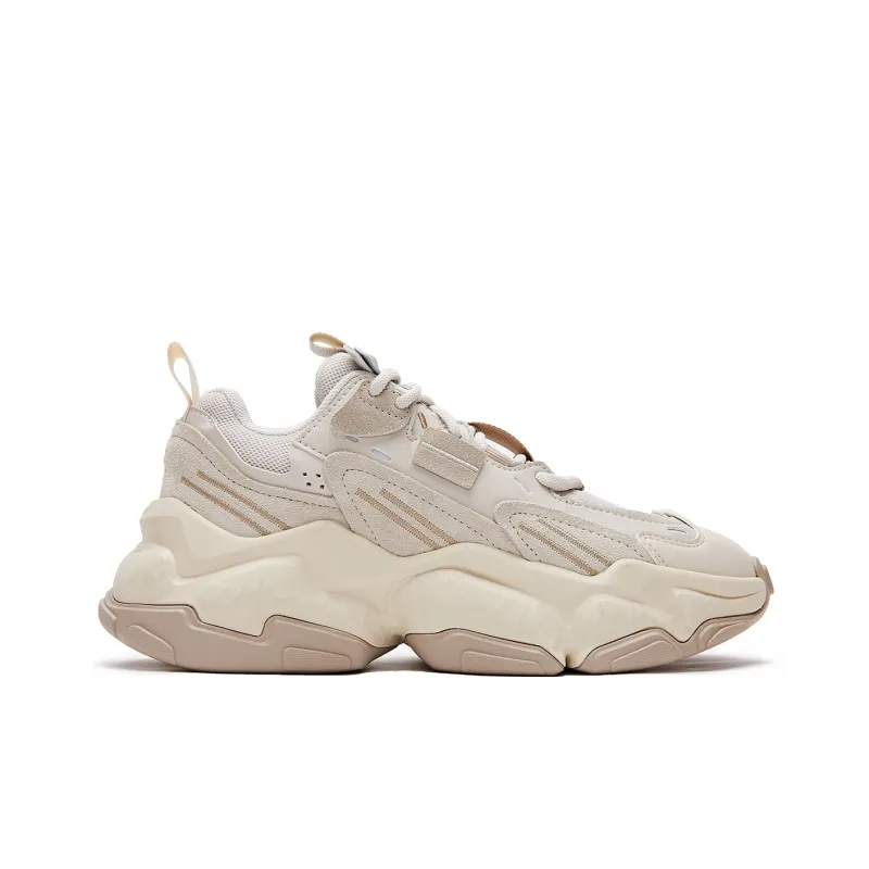 STARTER Rock Formation Series Cushioned Slip Resistant Abrasion Resistant Low Top Chunky Sneakers Men's White Cap Gray-1