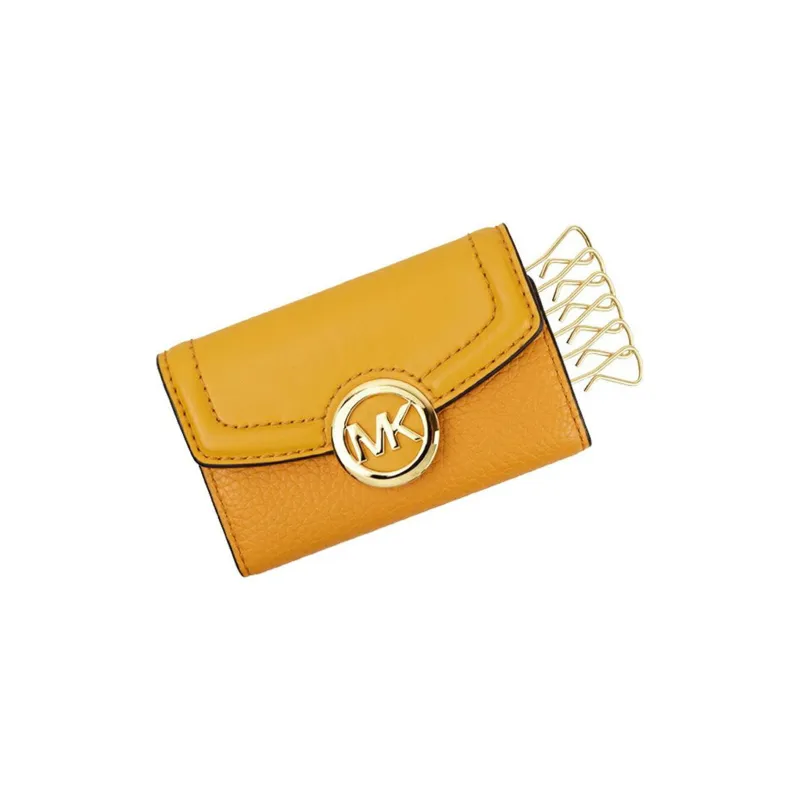 MICHAEL KORS Leather Key Pouch Regular Women's Yellow-1