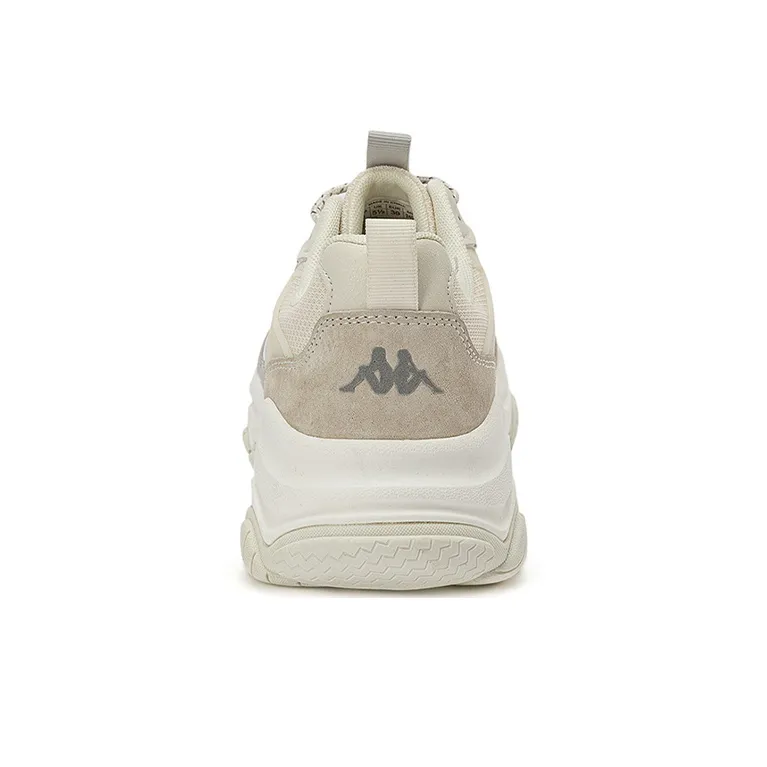 Kappa Cushioning Abrasion Resistant Breathable Coverage Low Top Chunky Sneakers Unisex Beige-4