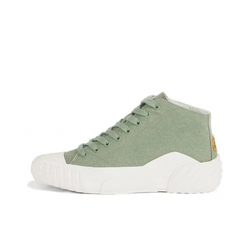 KENZO Tiger Canvas Shoes Women's High-Top Green