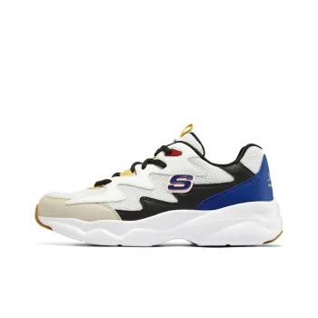 Skechers D Lites Airy Low Top Running Shoes White/Blue Women's