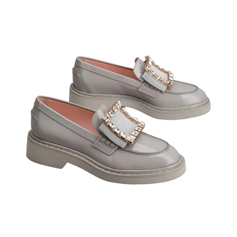 Roger Vivier Viv' Rangers Casual Single Shoes Women's Gray-2
