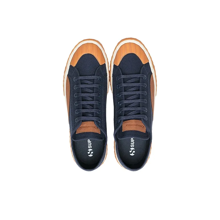 SUPERGA Canvas Shoes Men Low-Top Navy Blue-4