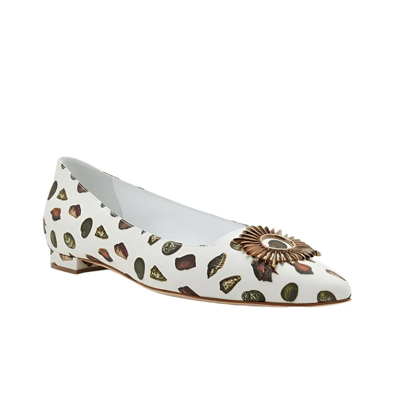 MANOLO BLAHNIK Women's Casual Shoes Low Heel Women's White-1