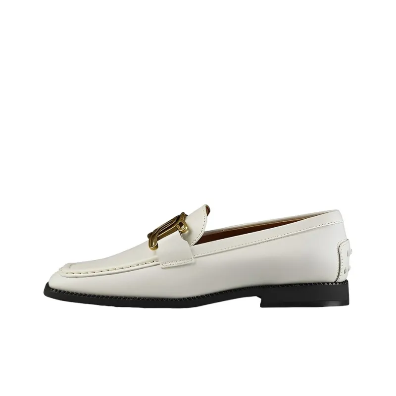 TOD'S Leather Chain-link Detail Loafers-0