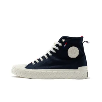 Palladium Palla Ace Anti Slip And Wear Resistant Breathable High Top Canvas Shoes Unisex Indigo/Red