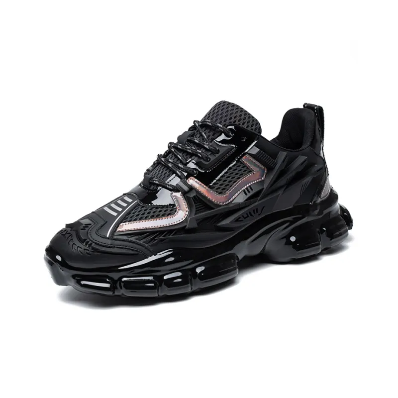 YEDANI Low Top Chunky Sneakers Men's Black-1