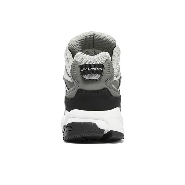 Skechers Stamina Cushioning Anti Slip And Wear Resistant Mid Top Chunky Sneakers Men's Gray-3