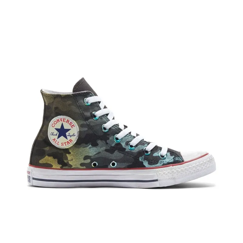 Converse Chuck Taylor All Star Hi Anti-Slip Wear-Resistant High-Top Canvas Shoes Unisex Black Multicolor-1