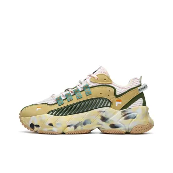 FILA FUSION ADE Reform Cushioning Anti Slip And Wear Resistant Low Top Chunky Sneakers Men's Earth Yellow Green