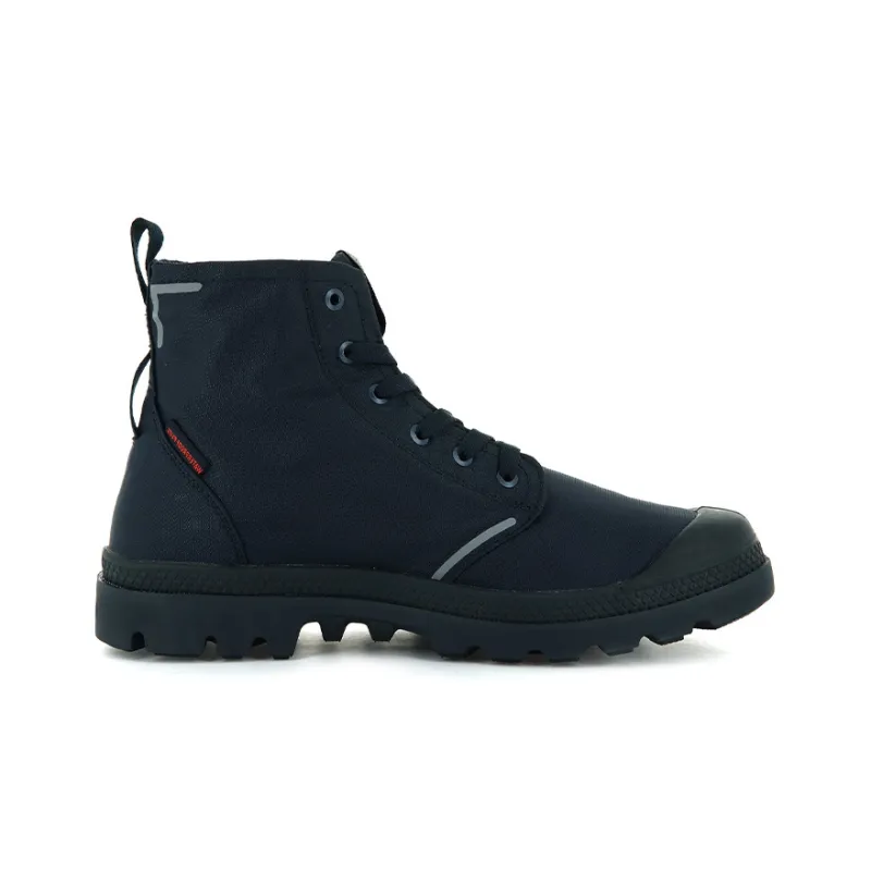 Palladium Pampa Lite+ Recycle Wp+ Anti-Slip And Wear-Resistant Water-Resistant High-Top Canvas Shoes Unisex Black Gray-1