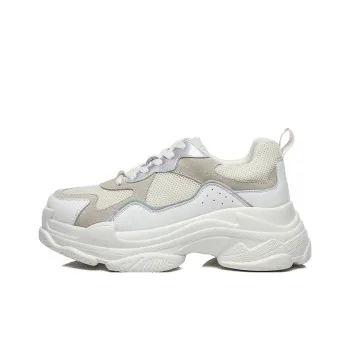 EVERAU Chunky Sneakers Women's Low Top White