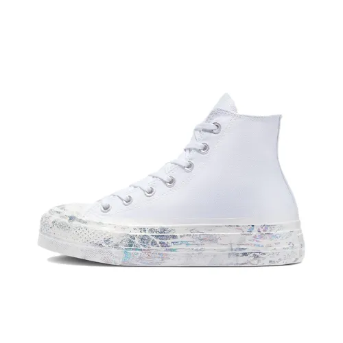 Converse All Star Series Lift ctas Anti-Slip Wear-Resistant High-Top Canvas Shoes Women's White