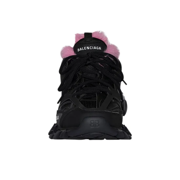 Balenciaga Track Fake Fur Black Pink Women's-2