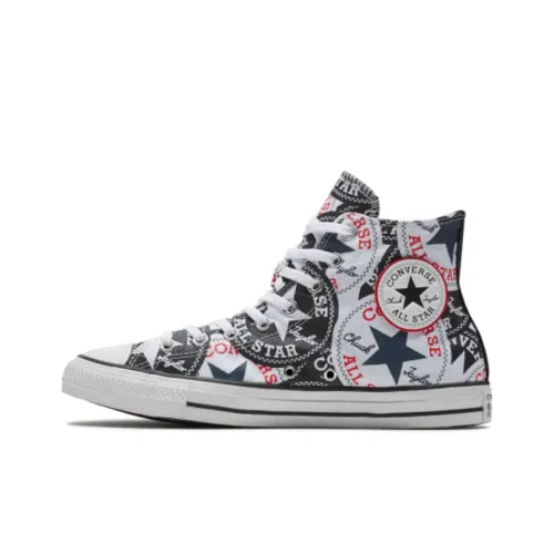 Converse All Star Canvas Shoes Unisex High-Top Black/White/Red