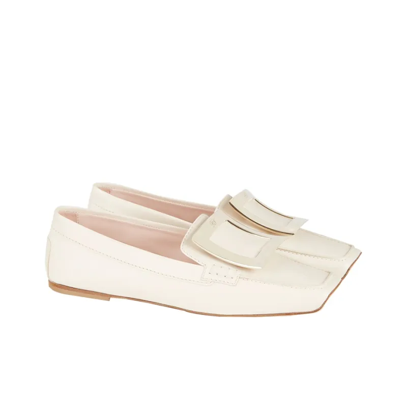 Roger Vivier Viv' Driver Casual Single Shoes Women's Beige Yellow-3
