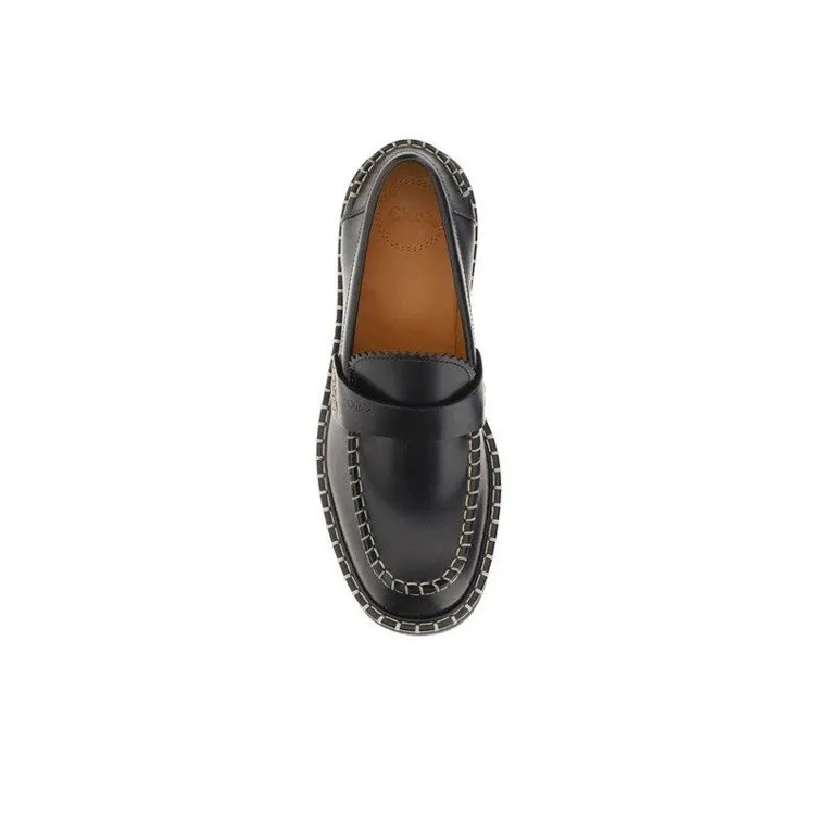 Chloé Noua Leather Flat-loafer-3