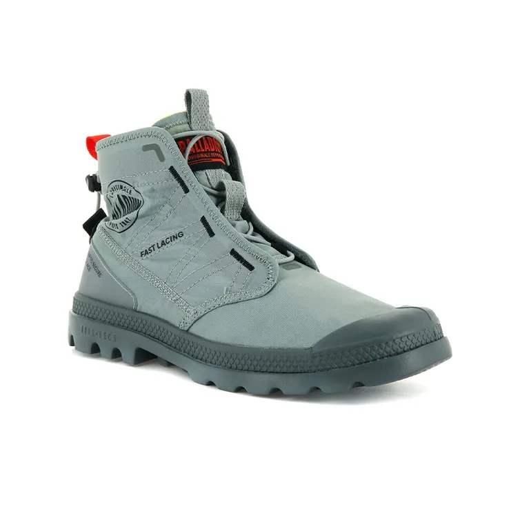 Palladium Pampa Canvas Shoes Unisex High Top Slate Gray-2
