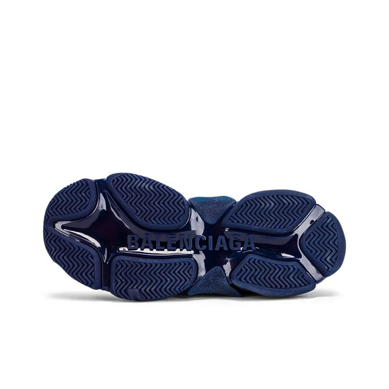 Balenciaga Triple S Clunky Shoes Navy Women's-5