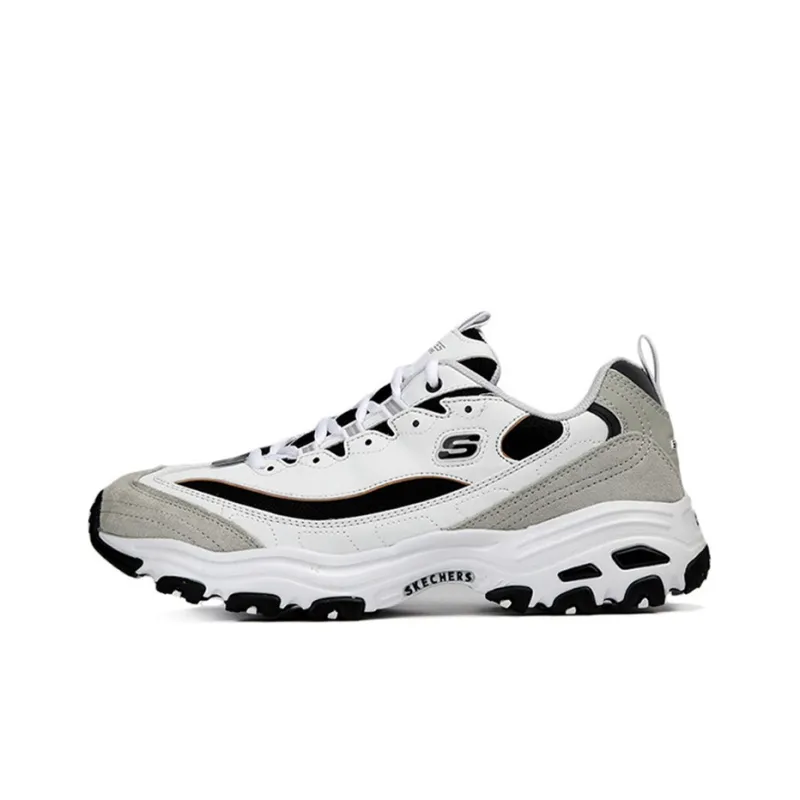 Skechers D'Lites 1.0 Low Running Shoes White/Grey-0