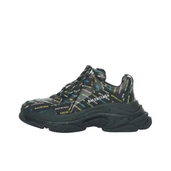 Balenciaga Triple S AllOver Logo Black Multicolor Women's