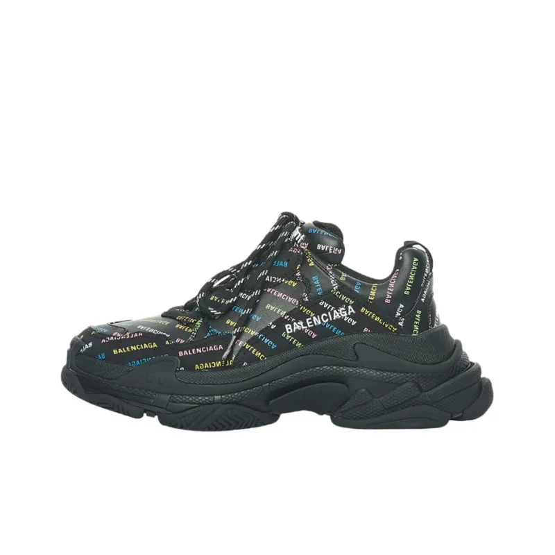 Balenciaga Triple S AllOver Logo Black Multicolor Women's-0