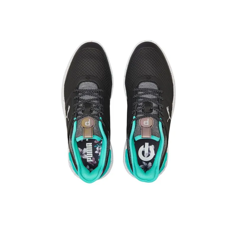 PUMA Ignite Elevate Anti Slip Wear Resistant Low Top Golf Shoes Men's Black Green-2