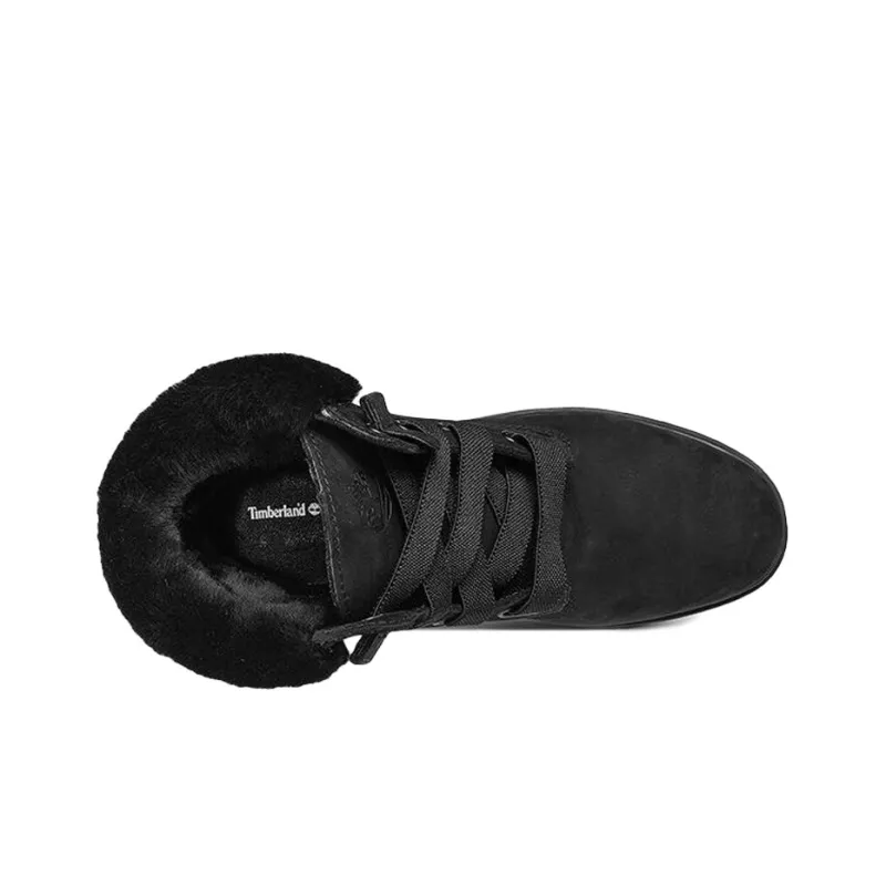 Timberland Jayne 6 Inch Waterproof Convenience Boots 'Black Nubuck With Fur' Women's-2