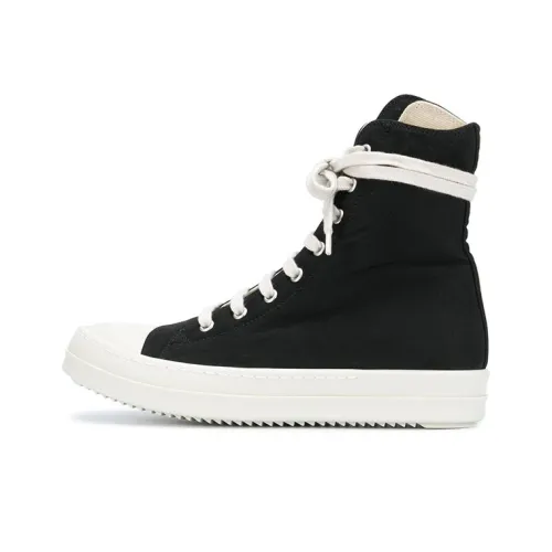 Rick Owens DRKSHDW Canvas Shoes Women's High-Top Black/White