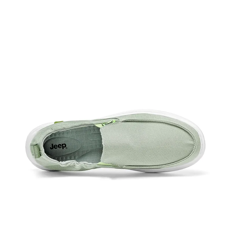 Jeep Breathable And Wear resistant Low Top Canvas Shoes Men's Green-3