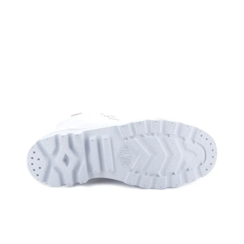 Palladium Pampa Hi Originale Anti Slip And Wear Resistant Breathable High Top Canvas Shoes Unisex Pure White-4