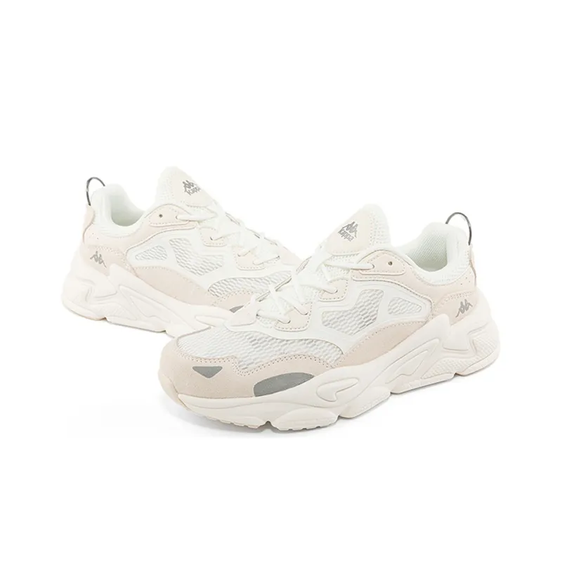 Kappa Cushioning, Slip Resistant, And Abrasion Resistant Low Top Chunky Sneakers Unisex White-3