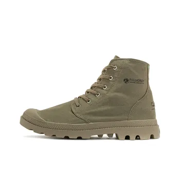 Palladium Pampa Hi Organic II Anti Slip Wear Resistant High Top Canvas Shoes Unisex Dark Green