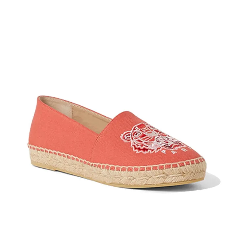 KENZO Tiger Canvas Espadrilles Women's Casual Shoes Women's Red-2
