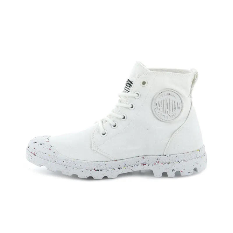 Palladium Pampa Hi Organic Anti-Slip And Wear-Resistant Breathable High-Top Canvas Shoes Women's White-0